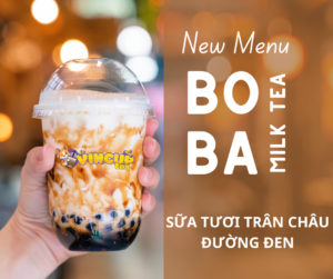 Brown White Simple Modern Boba Drink Promotion Facebook Post