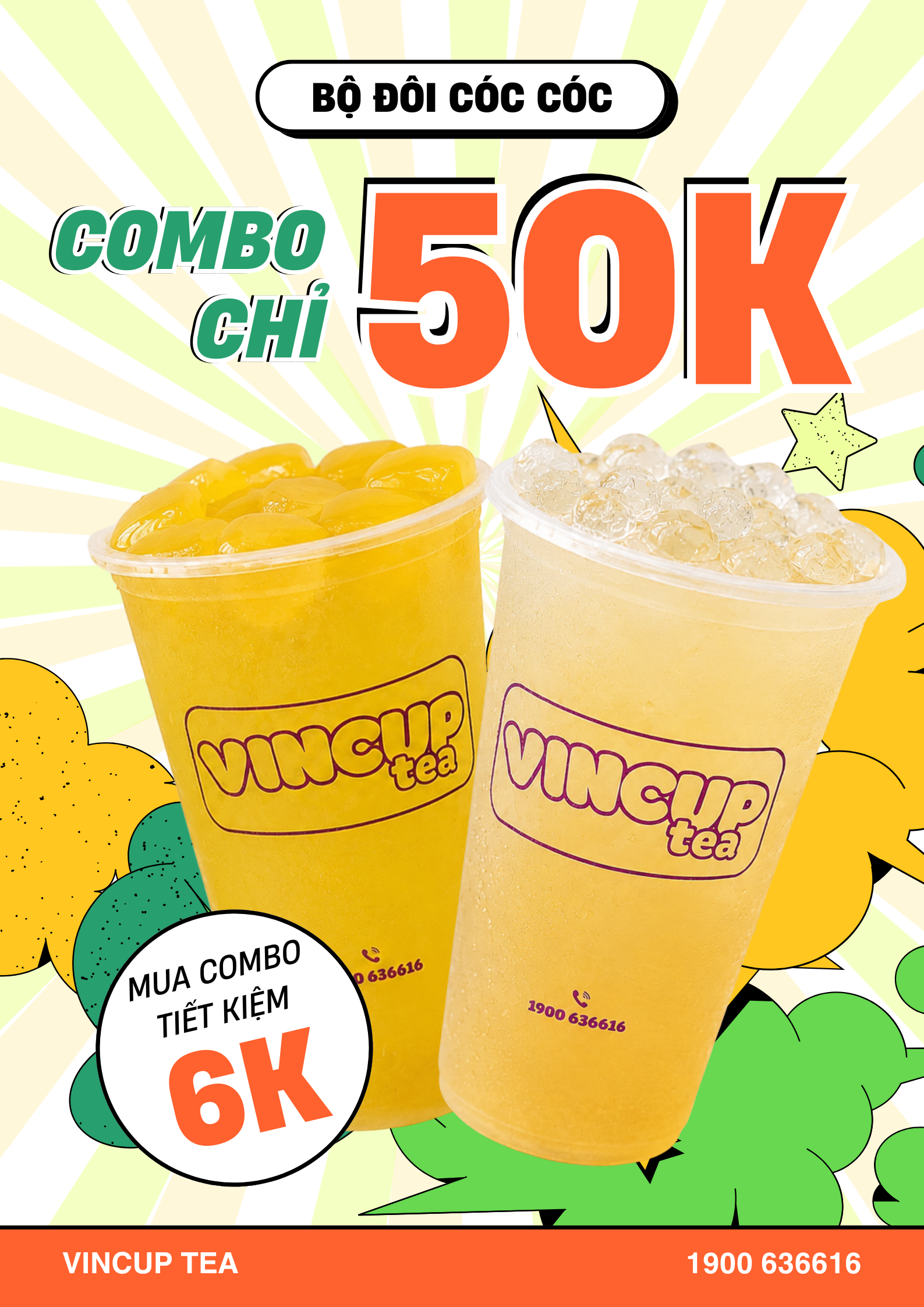 Day Mau Sac Ruc Ro Sale Uu Dai Combo Do An Thuc Uong Poster